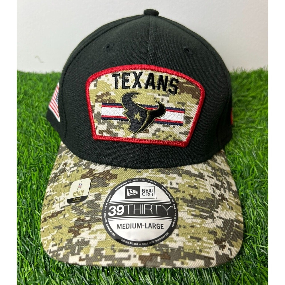 New Era 39THIRTY Houston Texans Salute to Service Digital Camo Fit Hat Size M/L